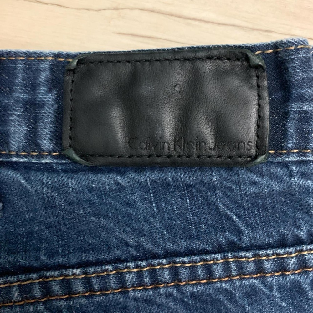 Calvin Klein Jeans Mens 40x29 Dark Wash Straight Leg Denim Blue Vintage 90s
